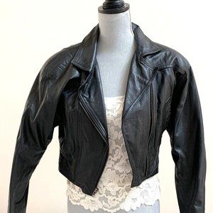 Vintage Women's Leather Jacket 1990's Size Medium